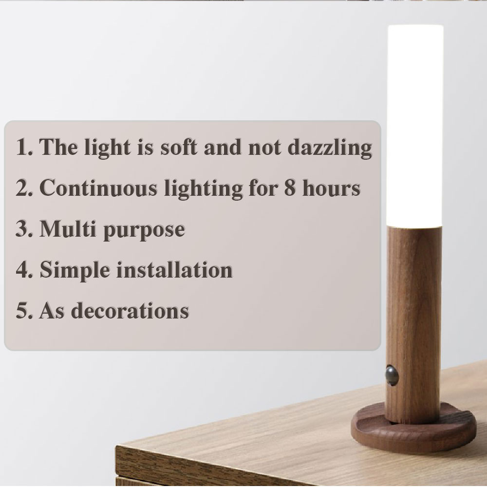 Magnetisk LED-nattlampa med rörelsesensor