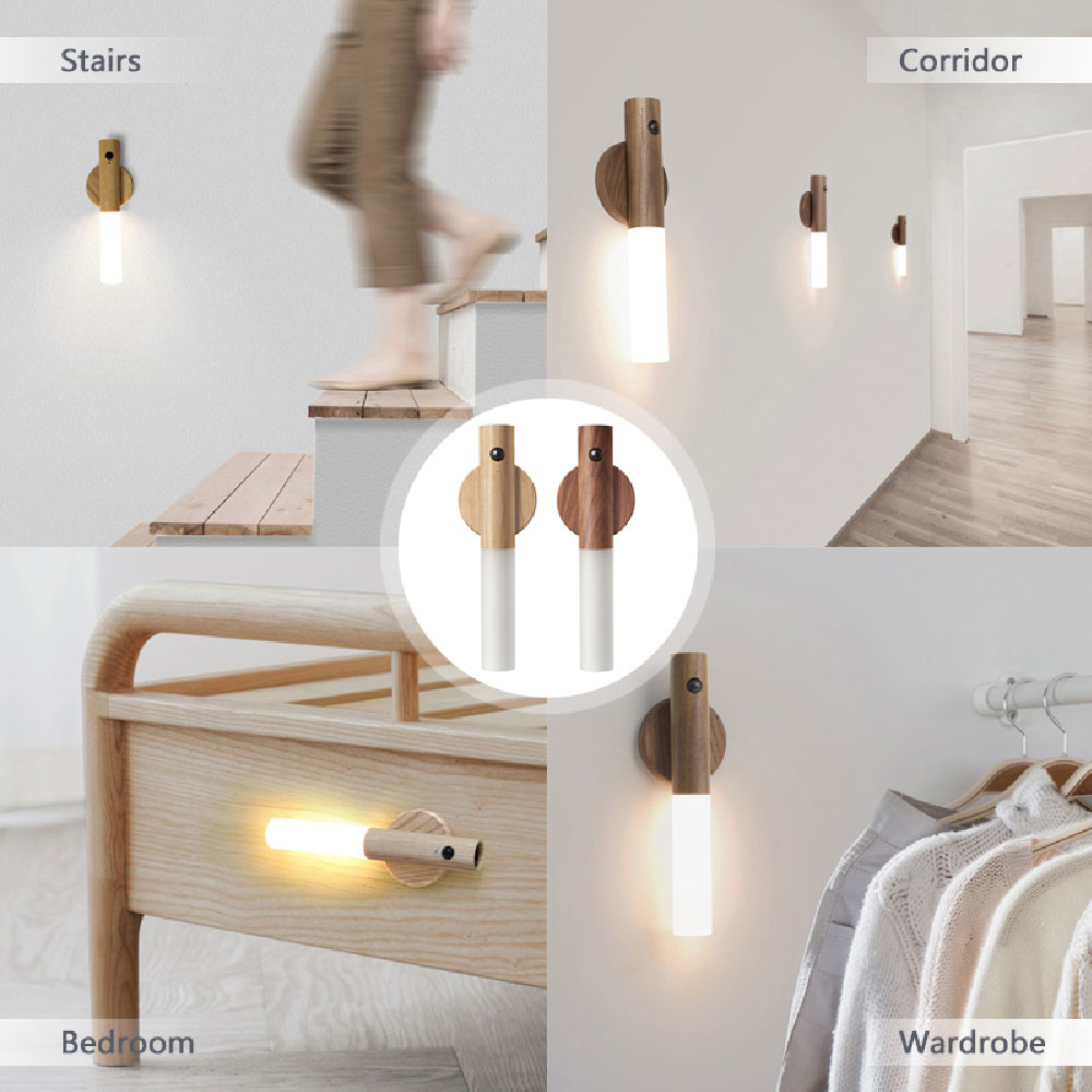 Magnetisk LED-nattlampa med rörelsesensor